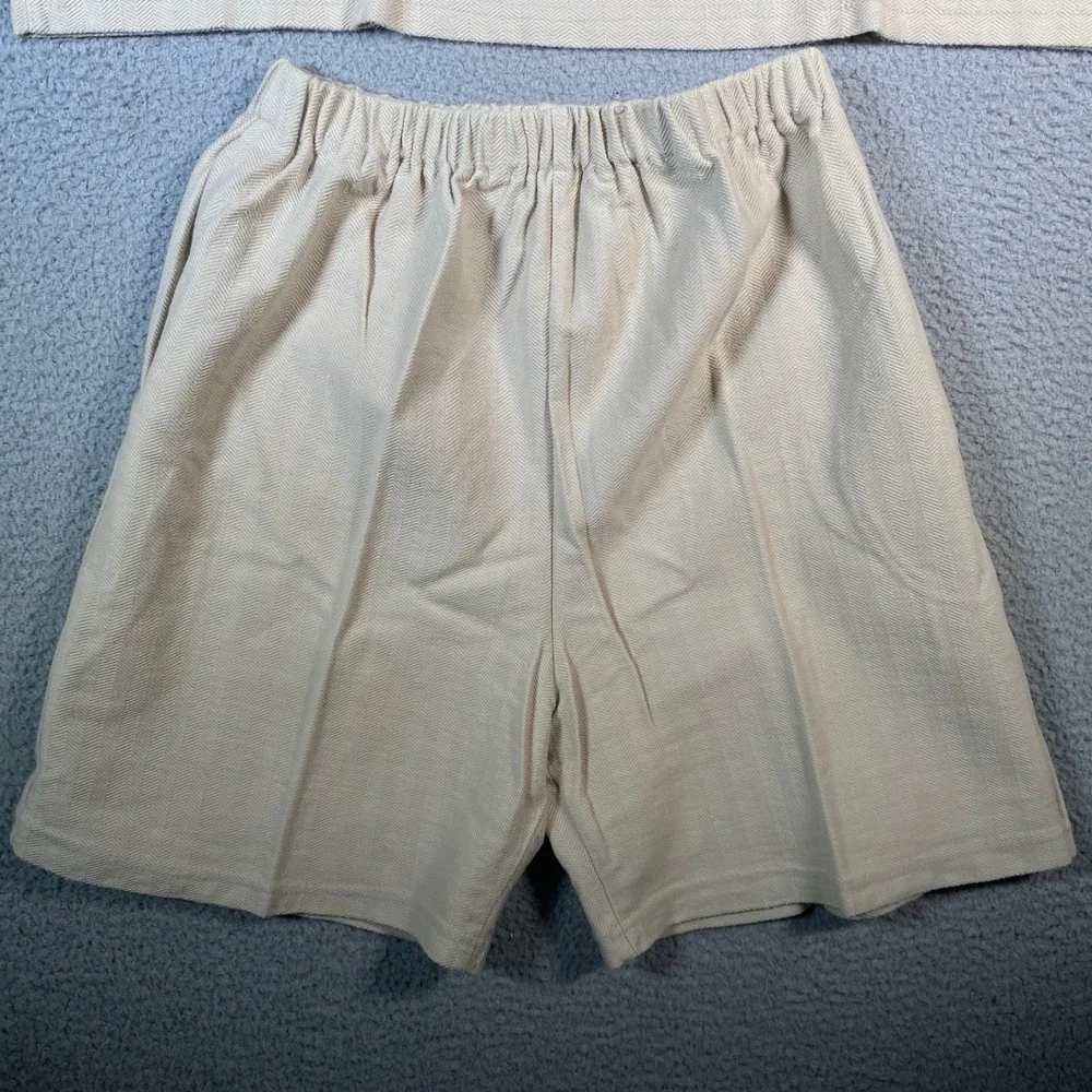 Club Cocoa Beige Textured Knit Lounge Set Top & Shorts‎ One Size Made in USA